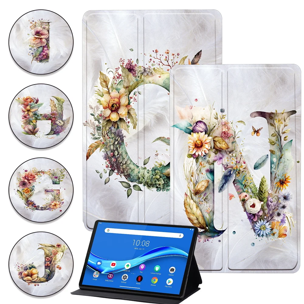 Funda con patrón Floral para tableta Lenovo Tab E10, carcasa con soporte para Tablet de 10,1 \