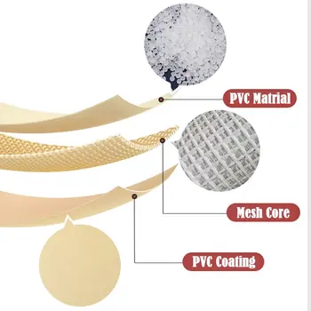 米色加厚PVC帆布防水塗層橫幅戶外露營帳篷篷布涼棚遮陽棚汽車卡車頂篷 8 最佳銷售 戶外遮陽篷 - №1