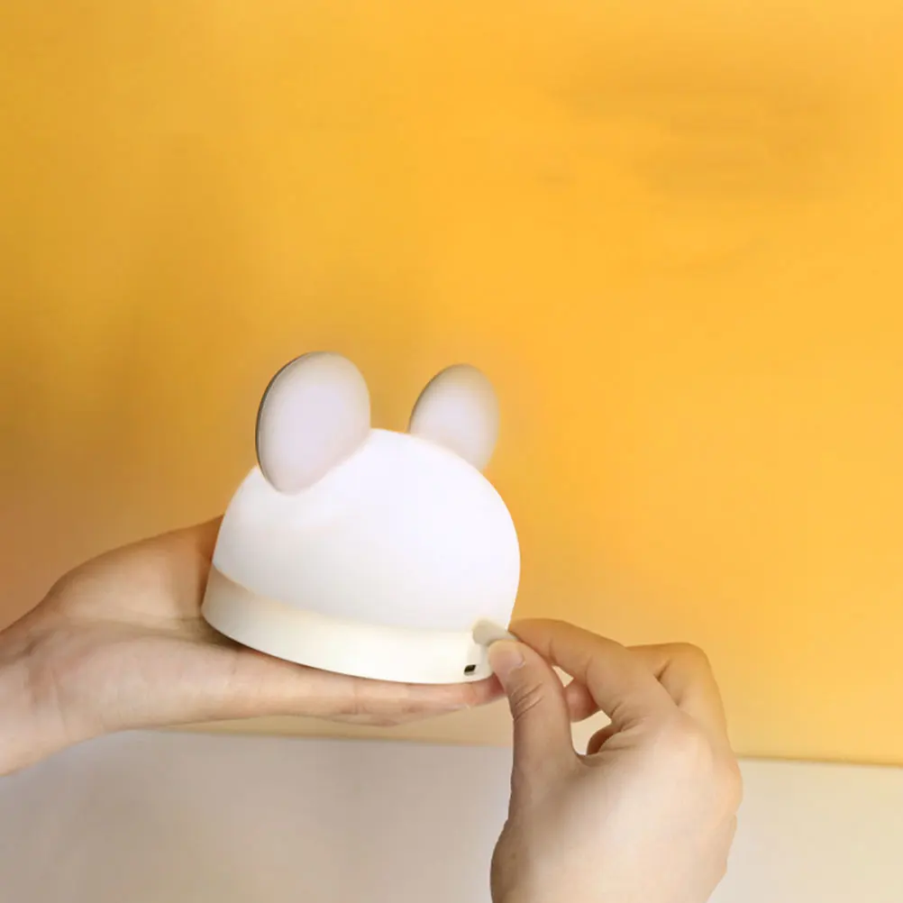 

Lovely Mouse Night Lamp Alarm Clock Bedside Digital Clock Night Light Creative Multifunctional Room Light Decor