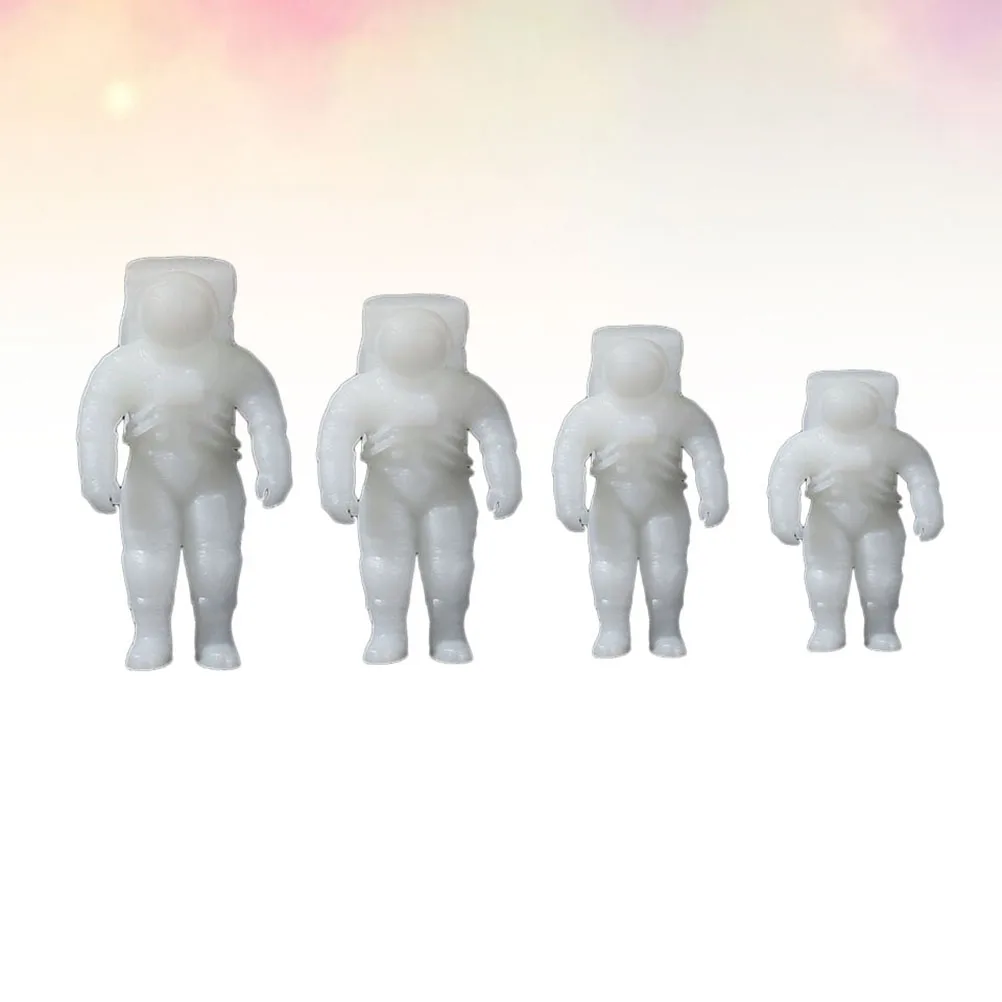 

4pcs Astronaut Crystal Epoxy Diy Ornaments For Crystal Epoxy Adornment Pendant Craft Supplies Micro-Landscape Adornment Kit Gift