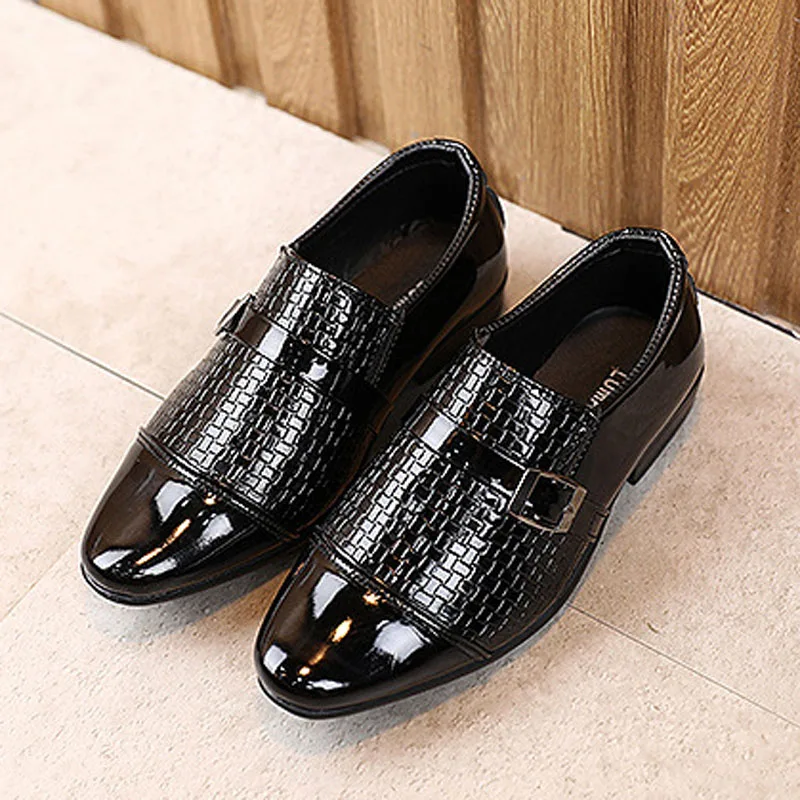 Autumn Boy's New Leather Shoes For Boys Girls British Style Soft Sole Flower Girl Etiquette Boys Performance Shoes CSH1323
