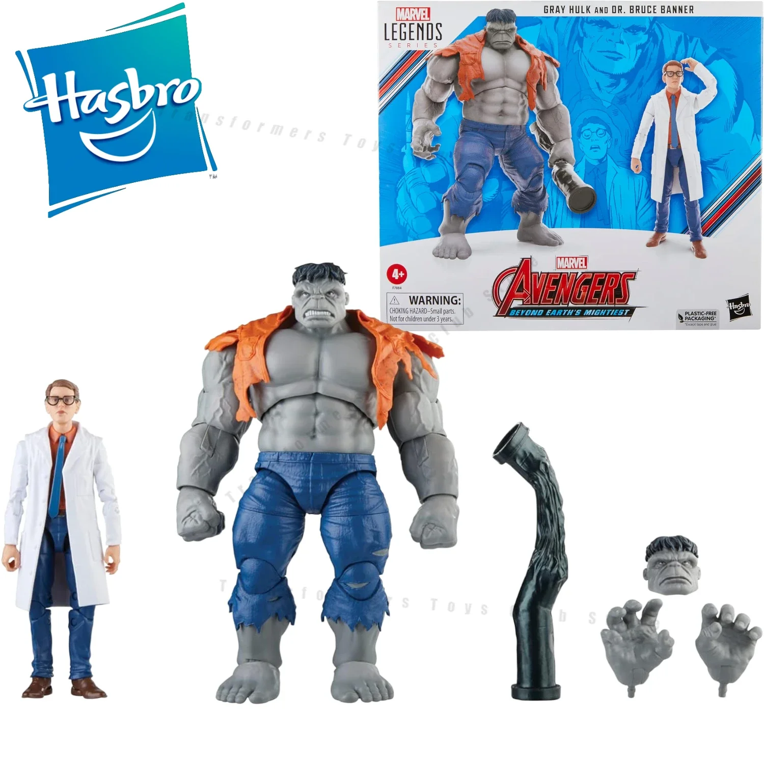 

Hasbro Marvel Legends Series Gray Hulk and Dr. Bruce Banner, Avengers 60th Anniversary Collectible 6 Inch Action Figures