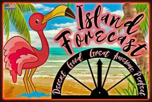 MOVING GAUGE! ISLAND FORECAST TIKI BAR SIGN! 8