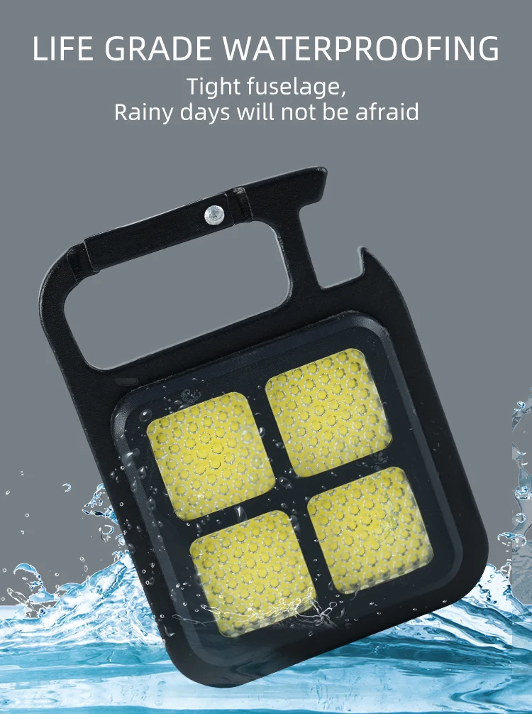 Mini LED Flashlight Magnetic COB Outdoor Camping Pocket Work Light USB Rechargeable Emergency Light