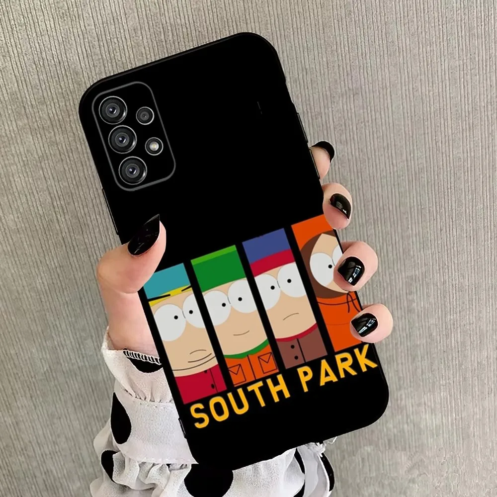 Cartoon S-South P-Park  Phone Case For Samsung Galaxy A20,A21s,A22,A31,A32,A52,A53,A72,73,A80,A91 Soft Black Cover