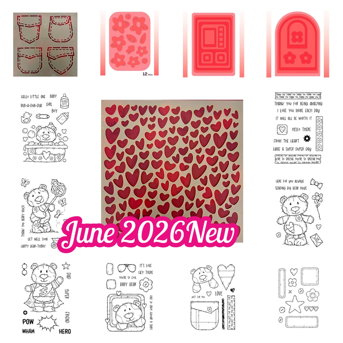 

Heartfelt Beach Crafts Silicone Stamps Stencils Reusable DIY Scrapbooking Decor Embossed Album Cut Dies Craft Template 2026 New