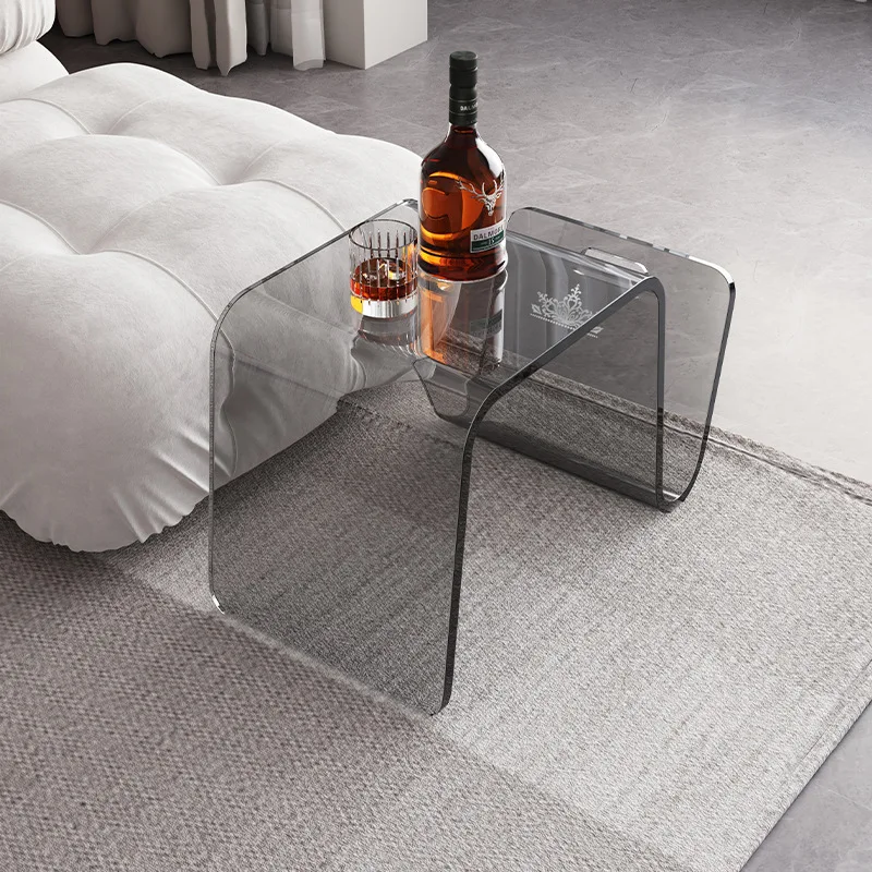 Minimalist Acrylic Side Table Living Room Coffee Table Side Table Transparent Home Sofa Bedroom Side Tables Magazine Rack