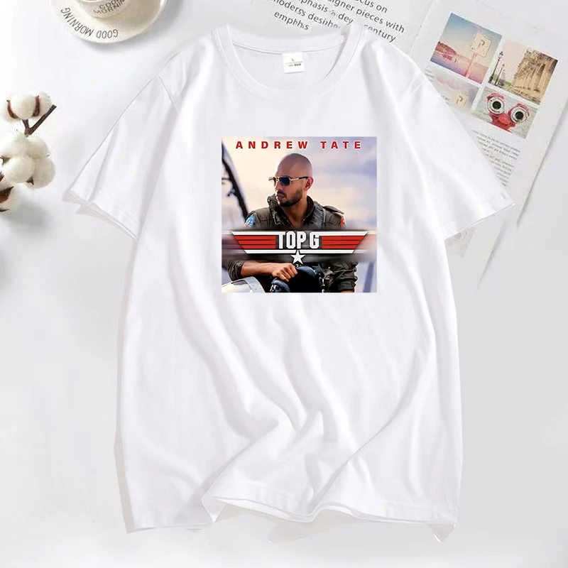 Andrew Tate Top G T Shirt Men Vintage Summer Cotton Short Sleeve Casual Men's Tshirt Movie Tshirt woMen Clothes T-shirt футболки