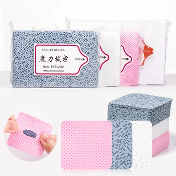 白い糸くずの出ない綿のクリーナー,紙パッド,マニキュアクリーニング用,ネイルアート用のクリーニングツール,50/100/600個