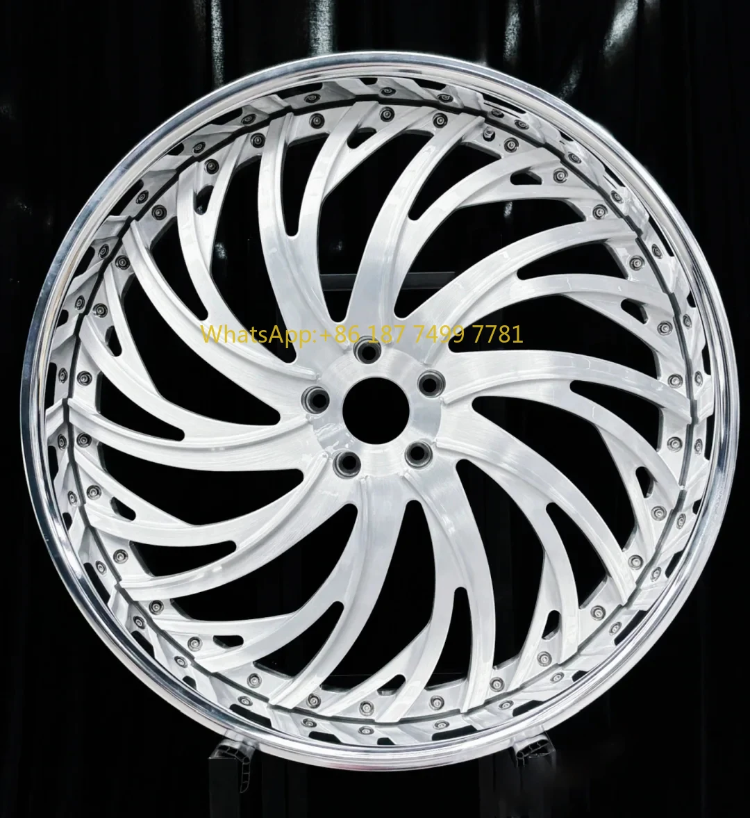 

2/3 Pieces Forged Wheel 19 20 21 22 23 24 26 Inch Polished Chrome Lip Brushed Silver Face Concave Forged Car Rims Luxury Wheels