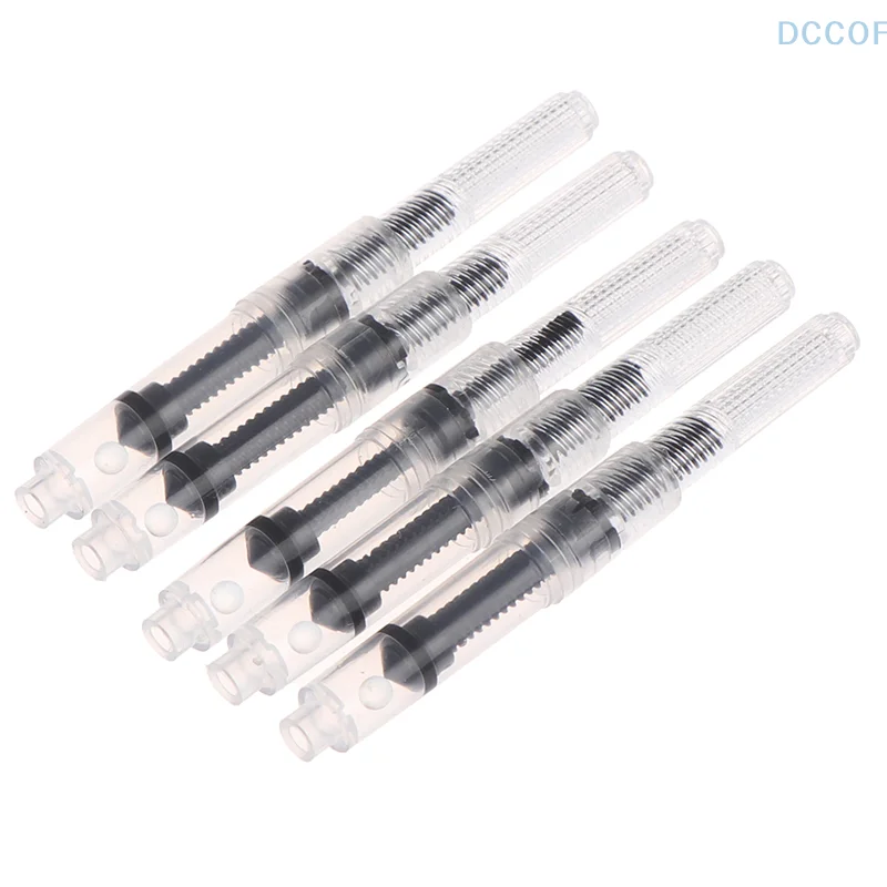 5Pcs Fountain Pen Small Black Ink Caliber 2.6 Mm Converter Pump Cartridges