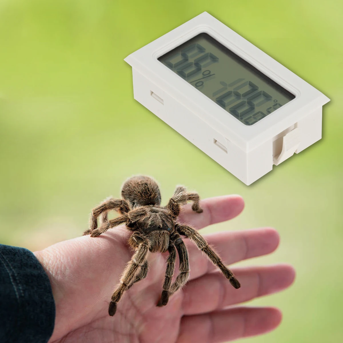 

5pcs Mini Digital Hygrometer Thermometer For Reptile Tank Lcd Display Built-In Probe 5-Second Refresh Wireless Hygrothermograph