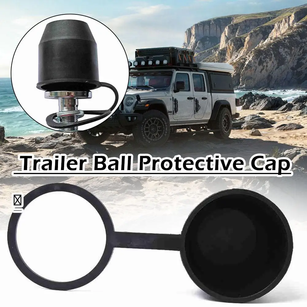 Universal 50mm Tow Bar Cap Trailer Ball Cover With Plastic Hook Ball Shape Towing Hitch Tow Bar Protector For Rv Trailer V5x6