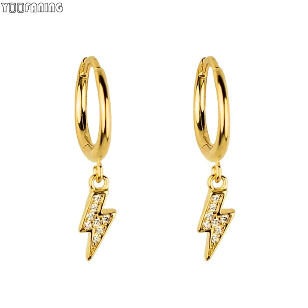 925 Sterling Silver Ear Needle fashionable retro hoop earrings gold and silver earrings white zircon earrings for women jewelry