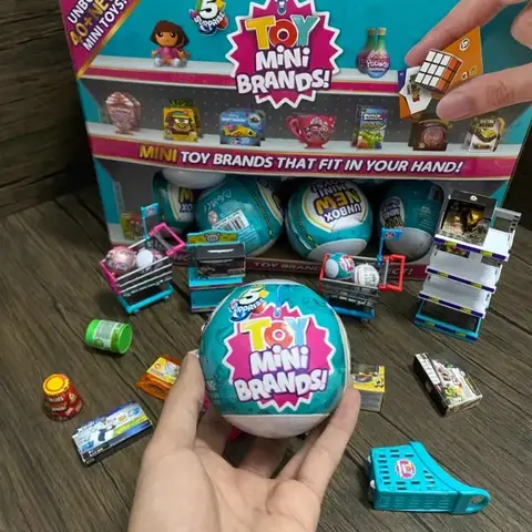 Zuru Mini marcas de juguetes 5 Mini marcas sorpresa de juguete Original supermercado juguete en miniatura juguetes en miniatura caja ciega misteriosa Serie 1