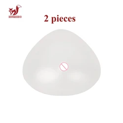 KUMIHO 2PCS Triangular Clear Breast Form Fake Boobs For Women Mastectomy Silicone Waterproof Breast Prosthesis Tits Cosplay Swim