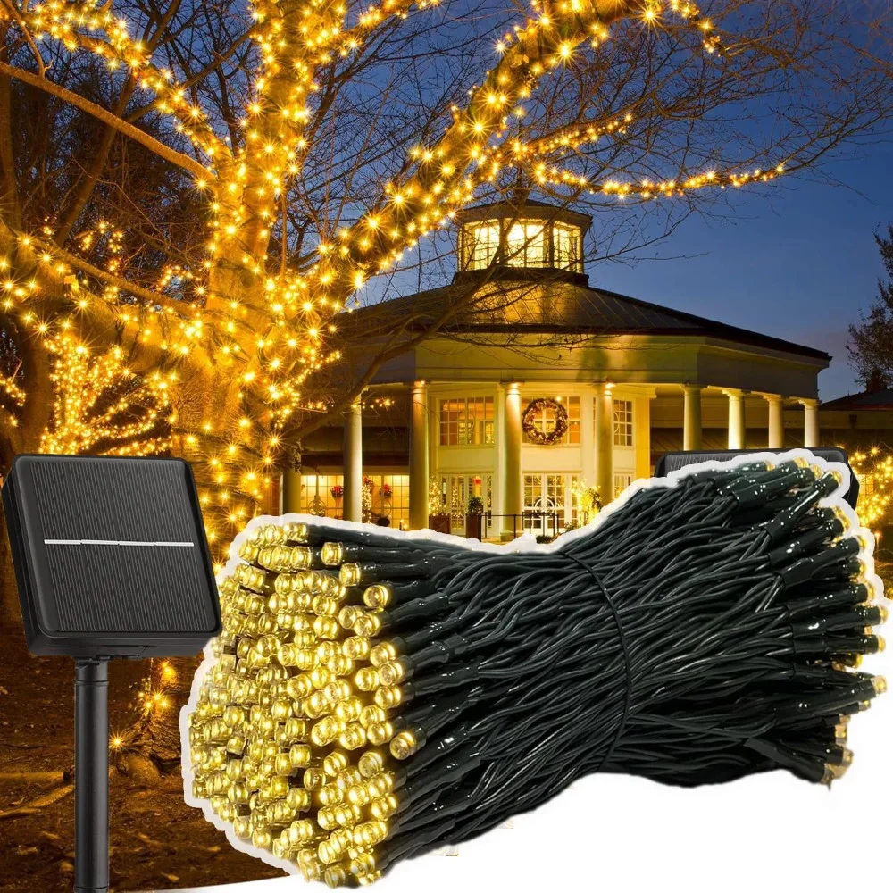 

50/100 LED Solar Lights Outdoor Waterproof Fairy Garland Lights For Party Decoration Holiday Celebration Garden Ambience Decor
