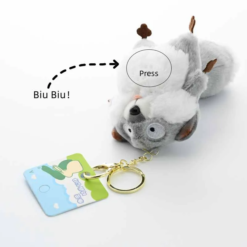 Creative Press Squeak Little Squirrel Plush Toy Keychain Pendant Kids Stress Relieving Toy Cartoon Cute Squirrel Plush Toy Gifts