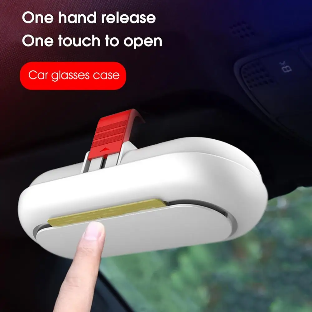 Easy to Install Sunglasses Holder One-handed Operation Multifunction Excellent Car Sun Visor Eye Glasses Case