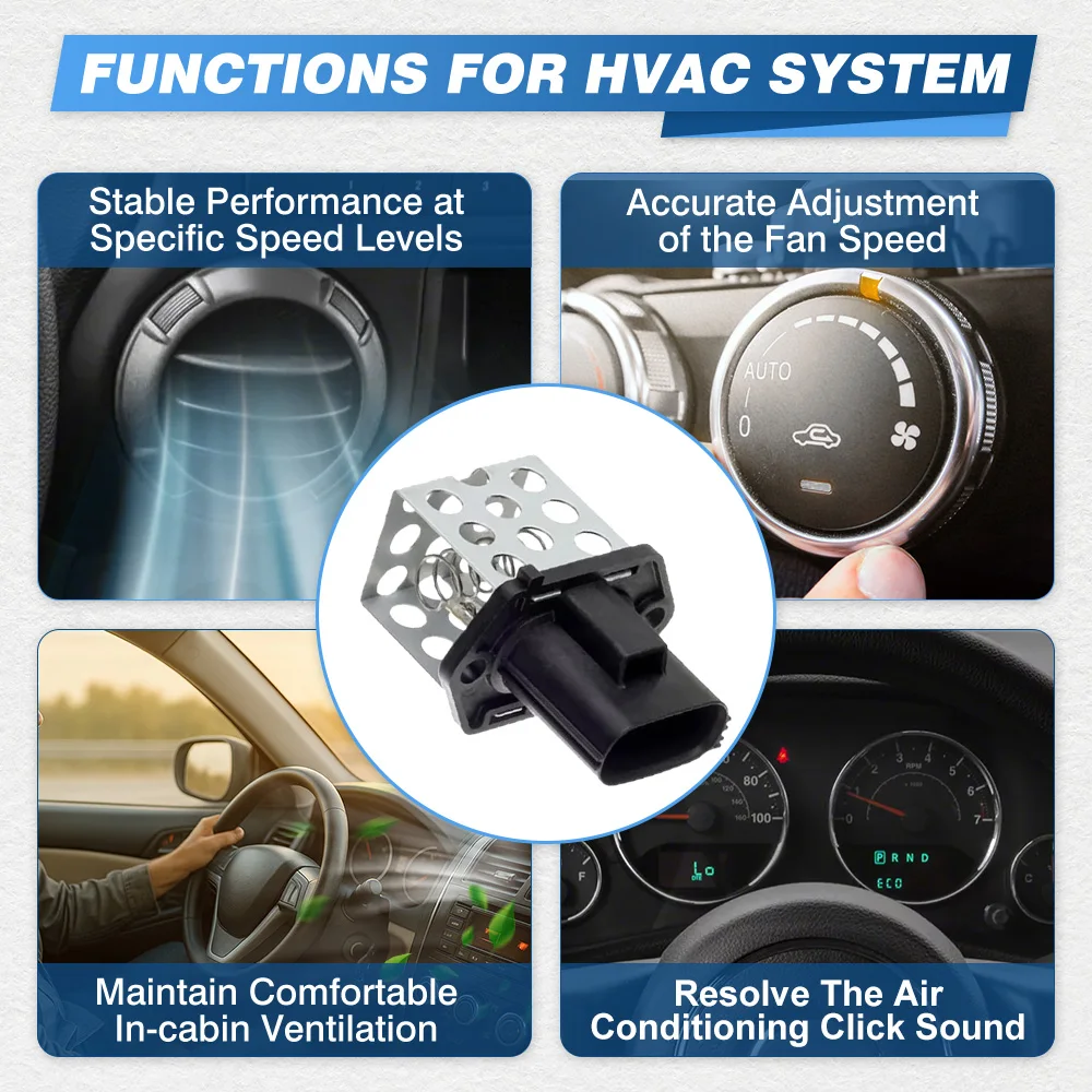 

22802004, 15212798 2 Pins HVAC Heater Blower Motor Fan Resistor For Chevrolet Cobalt Equinox GMC Terrain Pontiac Saturn Ion