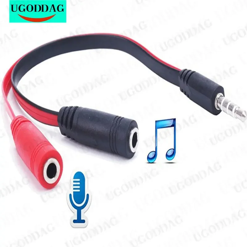 3.5mm Jack Aux Audio Cable 1 Male to 2 Female Headphone Splitter Y Extension Cable for Phone Tablet Audio Cable Phone Karaoke