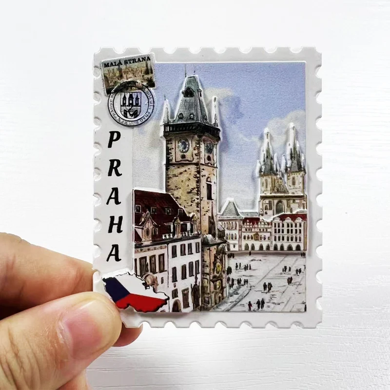 

Prague World Tourism Souvenirs, 3D Magnetic Refrigerator Stickers Souvenirs, Kitchen and Home Decorations