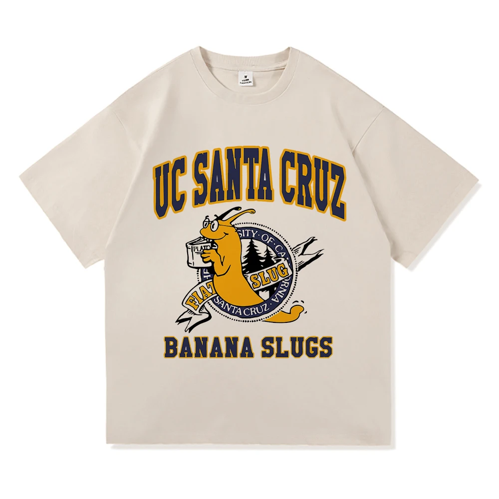 University of California UC Santa Cruz Banana Slugs T Shirt Men/Women Vintage 90's Pulp Fiction Vincent Vega Cotton Tees Shirts