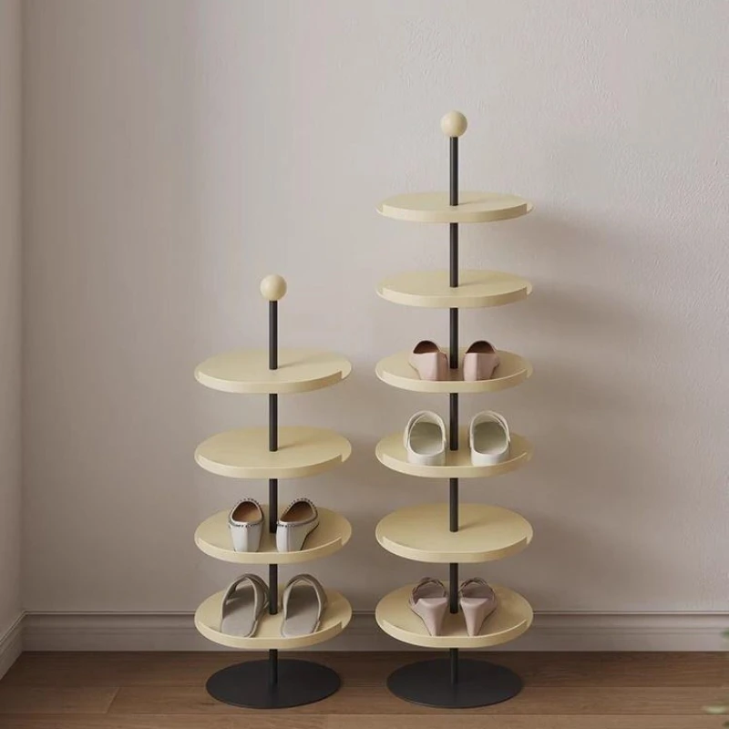 

Shoe rack cream color door creative floor door entry multi-layer simple shoe rack household shoes