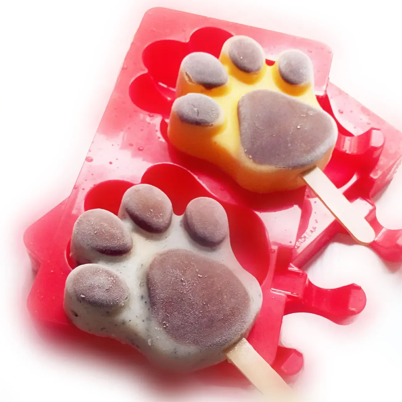 Anime Hello Kittys Ice Cream Silicone Mold Kawai Kt Cat Cartoon Ice Pop Molds Homemade Ice Lolly Mould with Stick Diy Party Tool