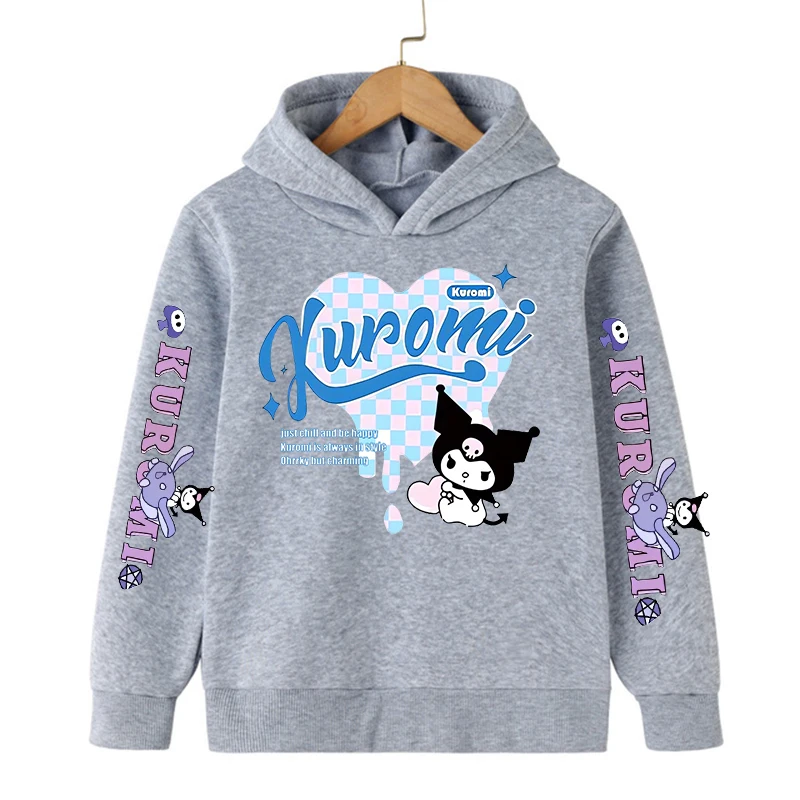 kids Streetwear kuromi Children\'s Hoodie Cute Children Sweatshirt Manga Clothes Kid Girl Boy Top Hoody