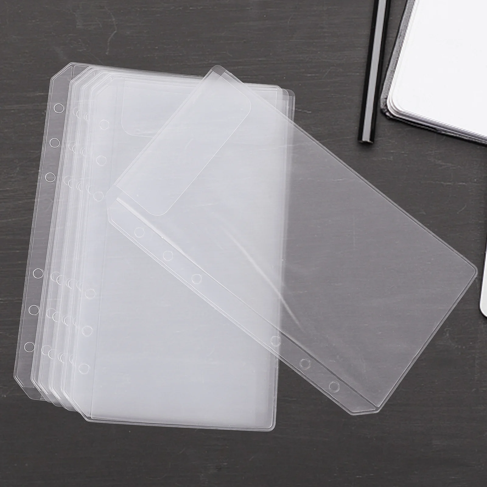 Carpeta de PVC de alta clase, organizador de documentos resistente al desgaste para estudio de negocios, bolsillo para carpetas para uso en el hogar y la Oficina, 10 Uds.