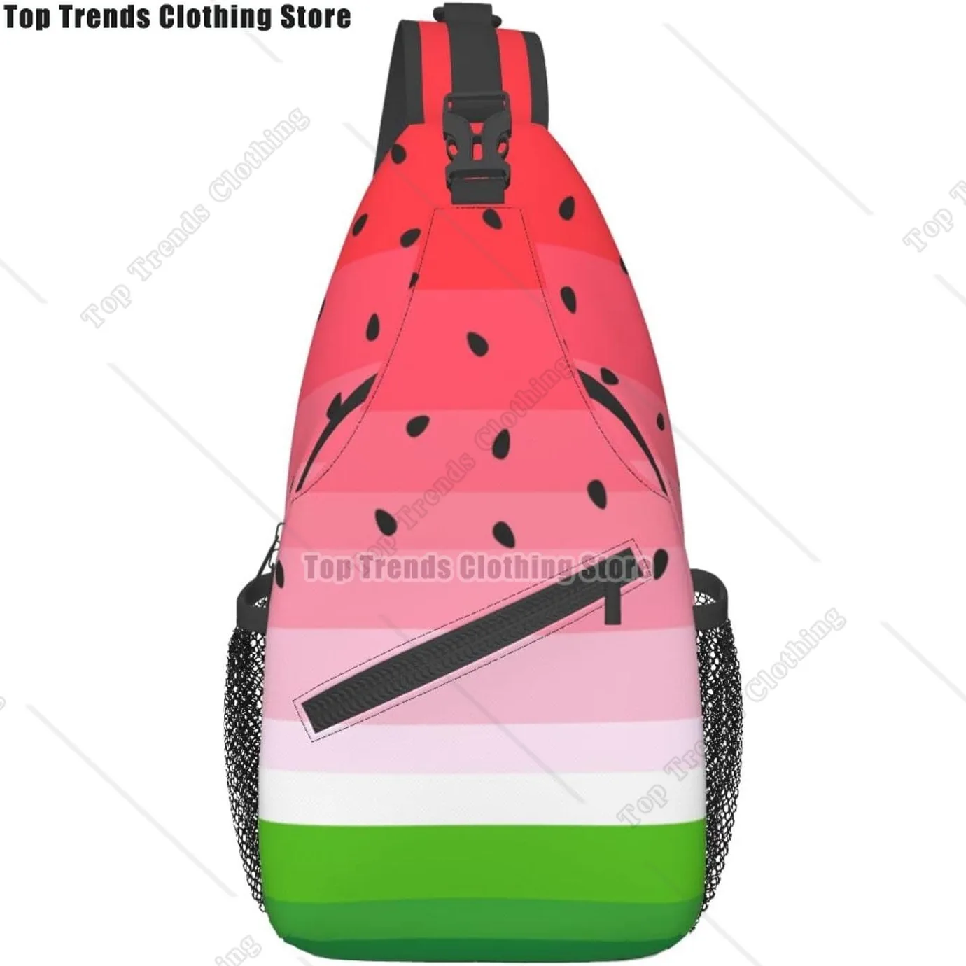 

Cute Cartoon Watermelon Printed Sling Bag for Women Men Crossbody Shoulder Backpack Chest Bags Gym Travel Hiking Casual Daypack