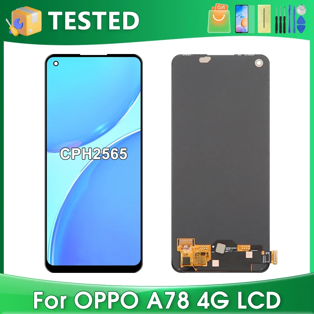 

6.43''For OPPO A78 4G For AMOLED A78 4G CPH2565 LCD Display Touch Screen Digitizer Assembly Replacement