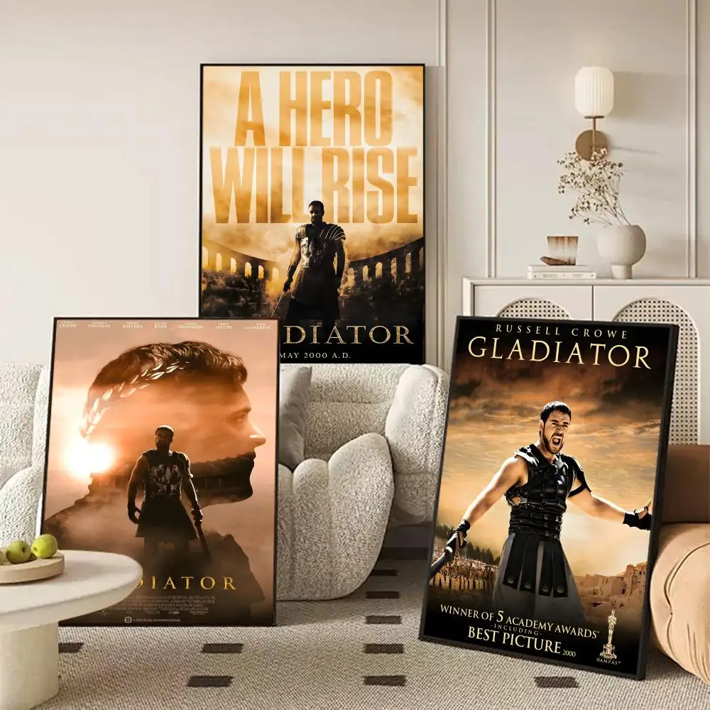 Movie G-Gladiator Poster Waterproof Self-Stick Wall Art Stickers, Removable Wall Decor for Living Room and Bedroom