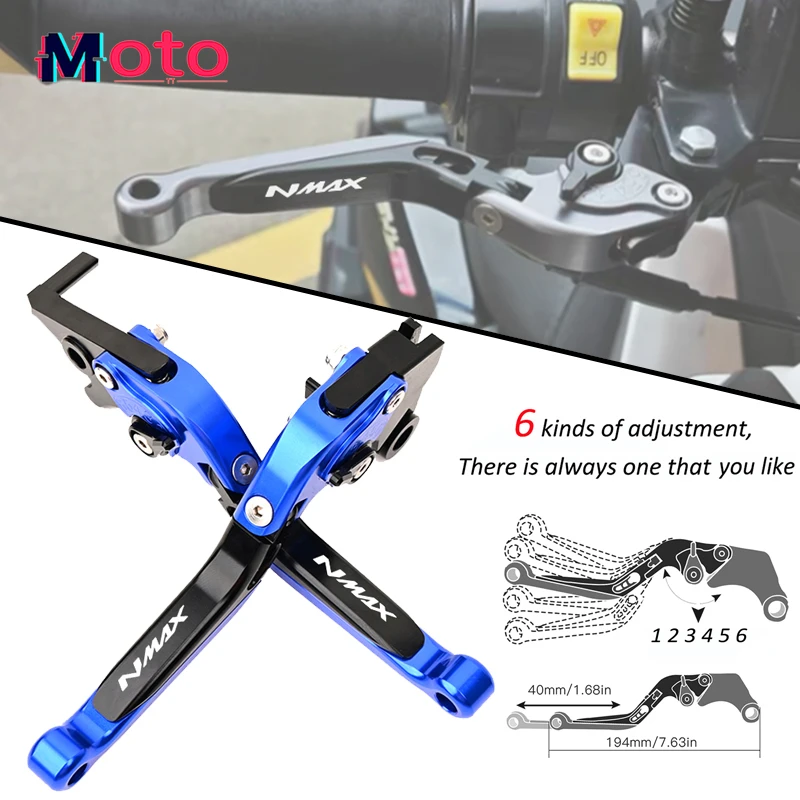 

For Yamaha NMAX 160/155/125 2015-2024 Motorcycle Accessories Clutch Lever Brake Lever Set Adjustable Folding Handle Levers