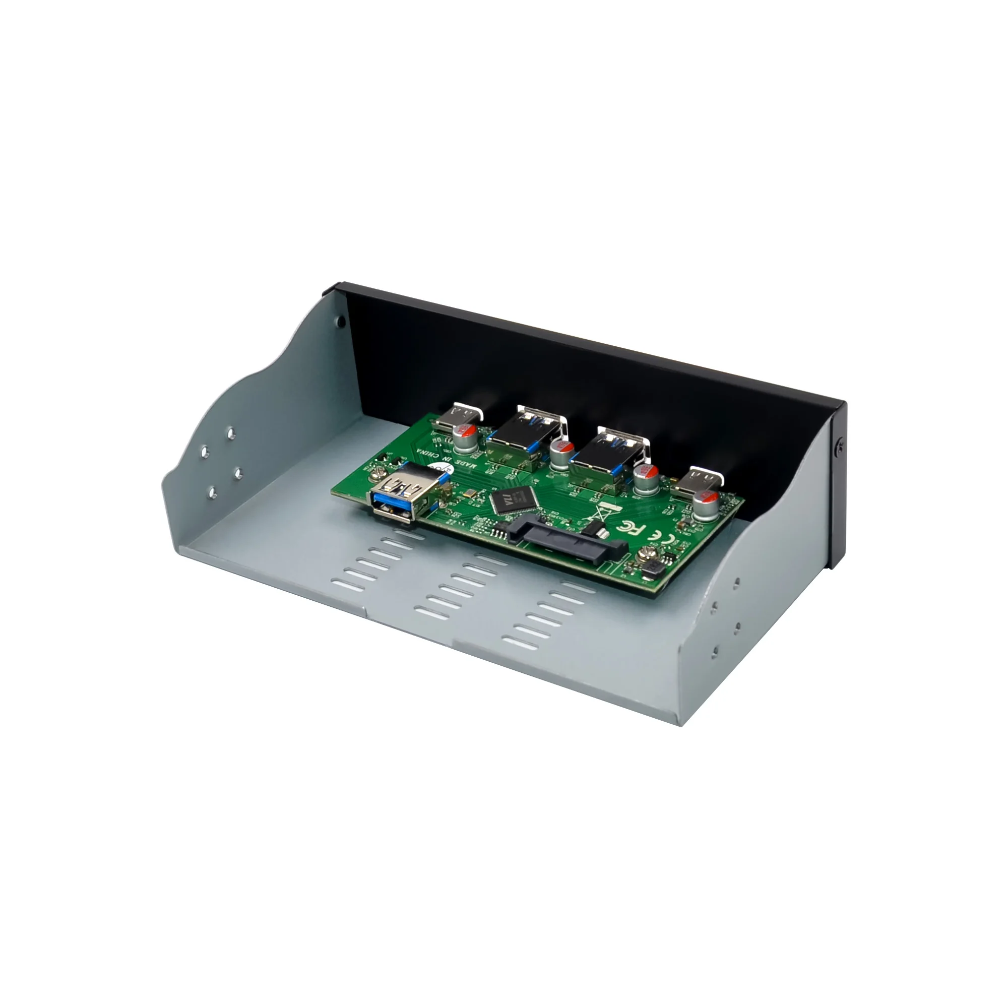 Sunweit st663 acessórios de computador painel frontal 4 portas 5.25 "frente usb3.1 2a2c 820 usb hub divisor suporte combo interno adaptar