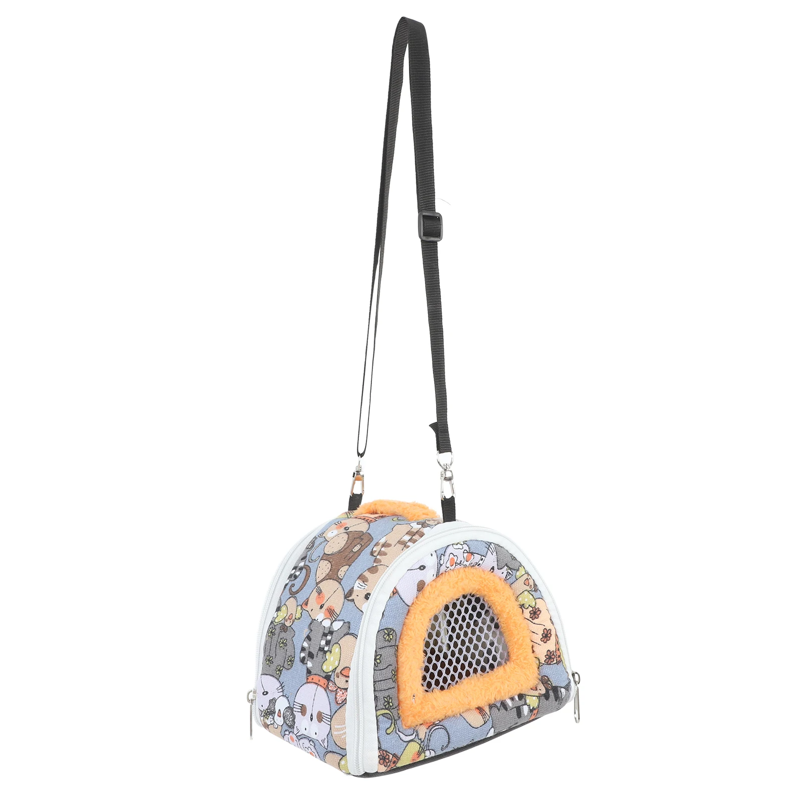 

Dual-Purpose Pet Carrier Bag Large Capacity Mesh Design Detachable Shoulder Strap Hand Carry Belt For Hamster Guinea Pig