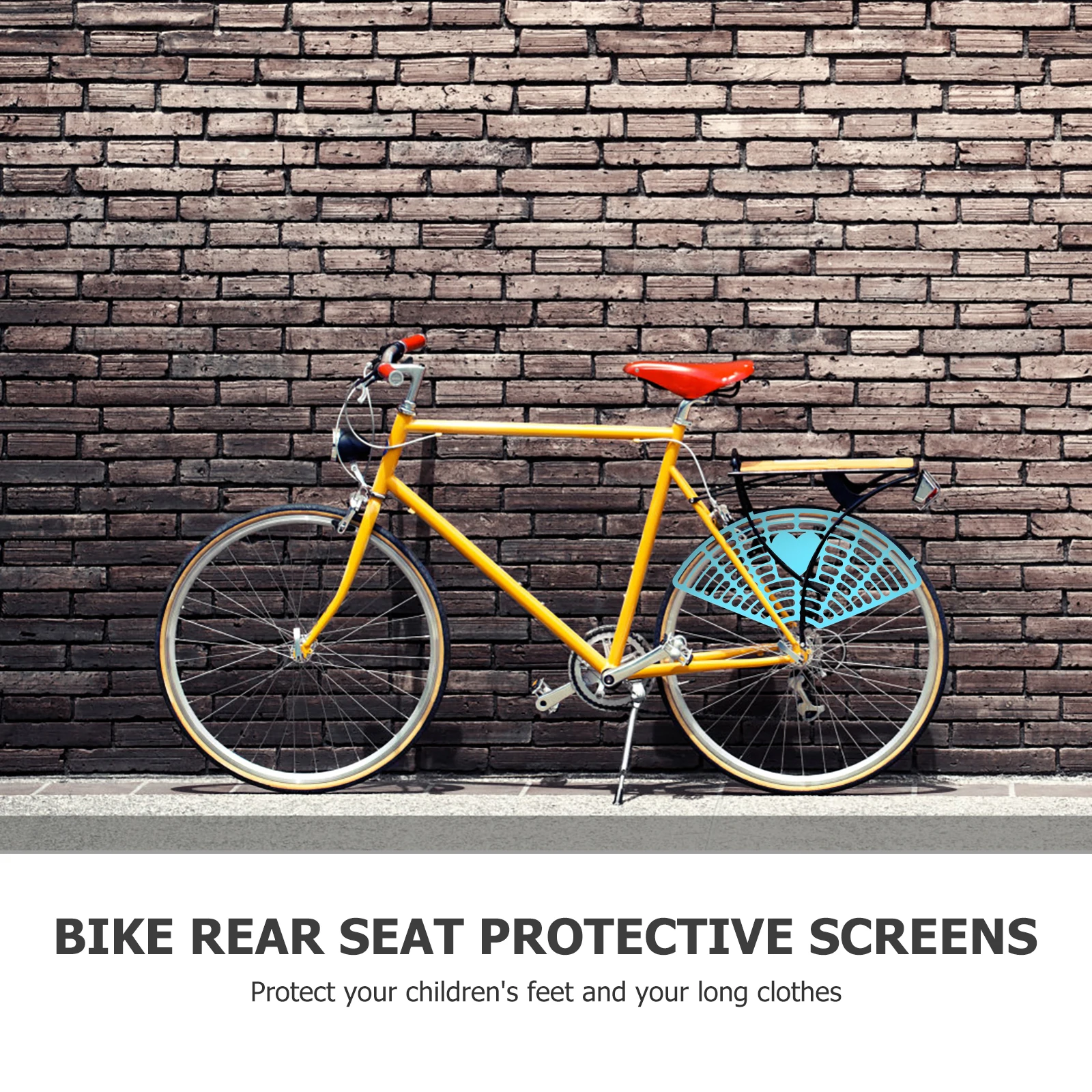 

2pcs Rear-Wheel Protective Mesh Electric Bike Skirt Guard Rear Seat Foot Protector Easy Install Backseat Net Bike Supply