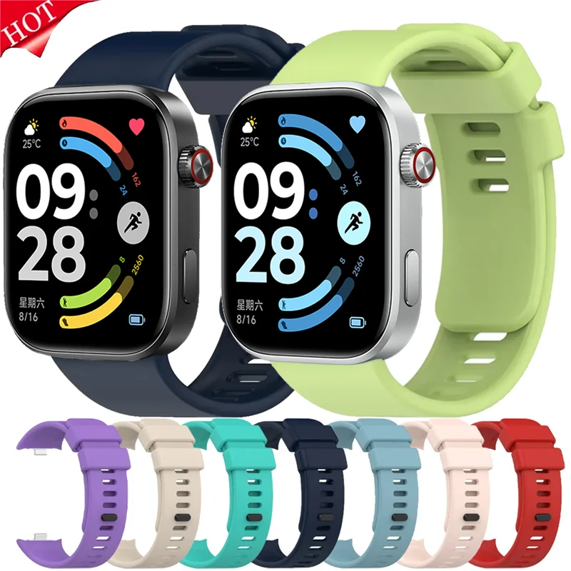 Original Silikonarmband für Redmi Watch 4 5 6, sportliches, weiches, atmungsaktives, bequemes Armband für Xiaomi Band 9 8 Pro, Gürtelzubehör