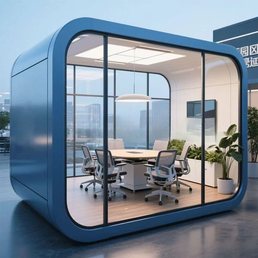 Construction Real Estate Mobile Home Capsule Room Prefabricated Greenhouse Convenient Modular Portable Prefabricated Glass Cabin
