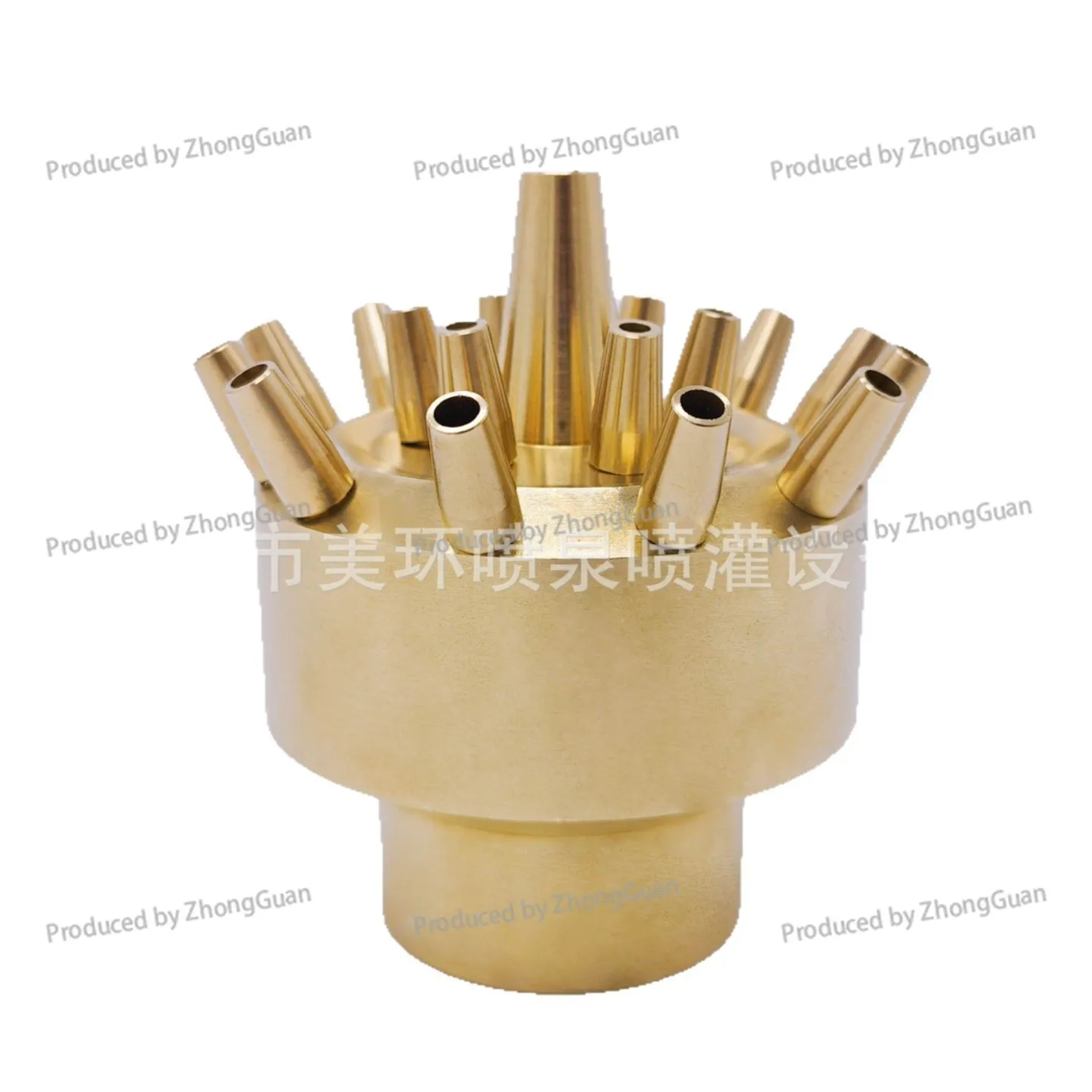 All-copper Non-adjustable Three-layer Flower Spray Nozzle 1.0inch 1.5inch Fountain Water Feature Nozzle