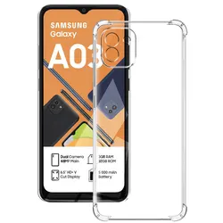 삼성 A03 케이스 소프트 실리콘 커버 삼성 갤럭시 A03 전화 케이스 삼성 A 03 클리어 충격 방지 범퍼 Coque