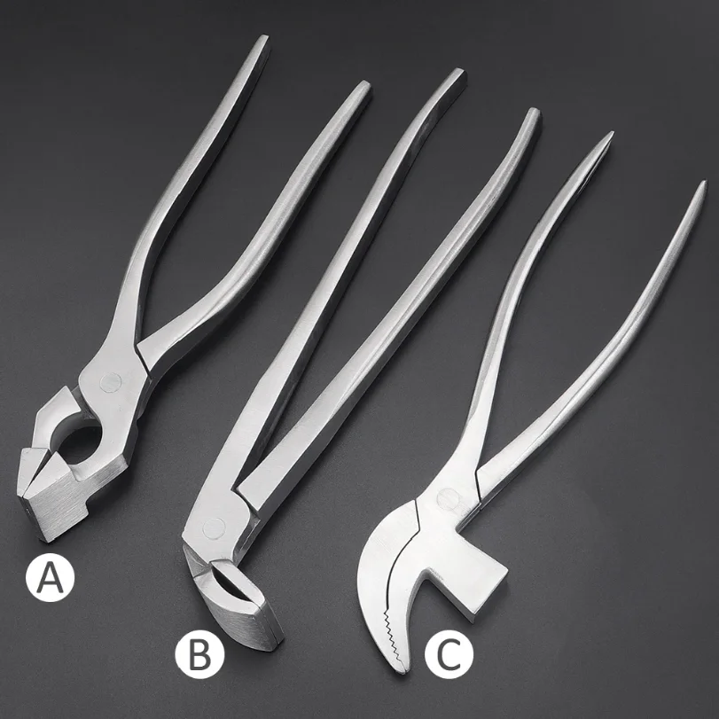 1pcs Stainless Steel Leather Pliers Set: DIY Bag Wallet Making Tools, Straight, Bending, And Bird Nose Pliers for Leather Crafts