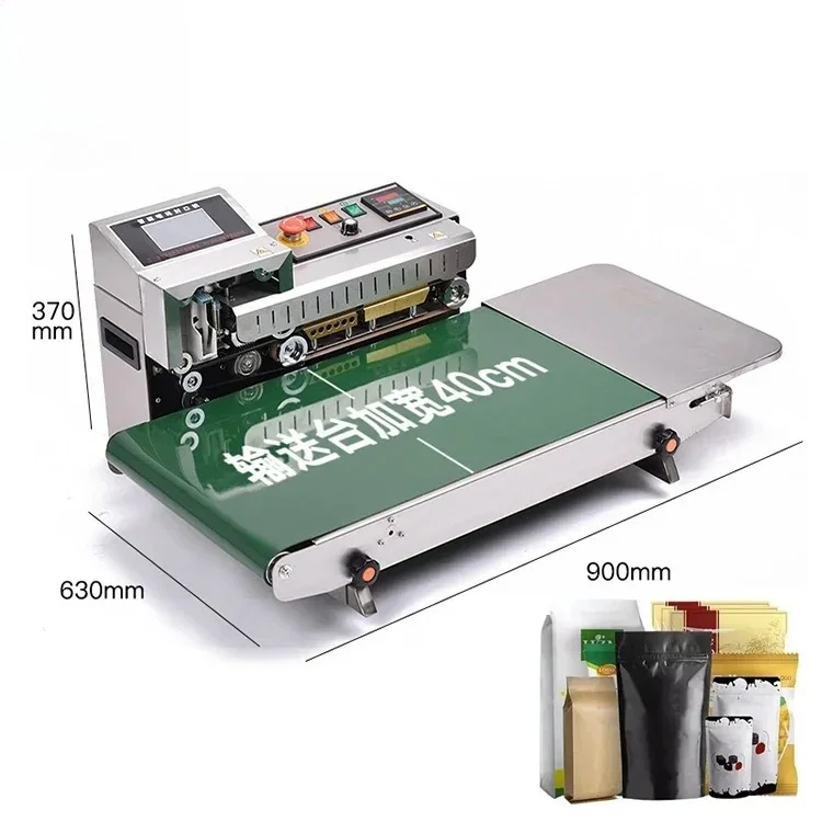 Full-Automatic Horizontal Continuous Band Sealer Machine Plastic Film Bags Heat Sealing Machine Factory Supply Directly