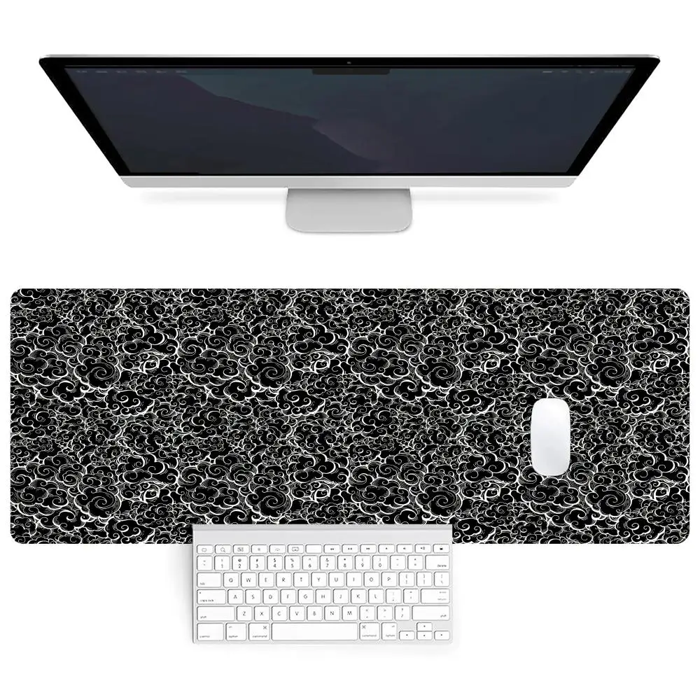 

Japan Color Deskmat Clouds Gaming Mousepad Black Carpet Large Laptop Kawaii Computer Offices Mouse Pad Playmat Mouse Mats