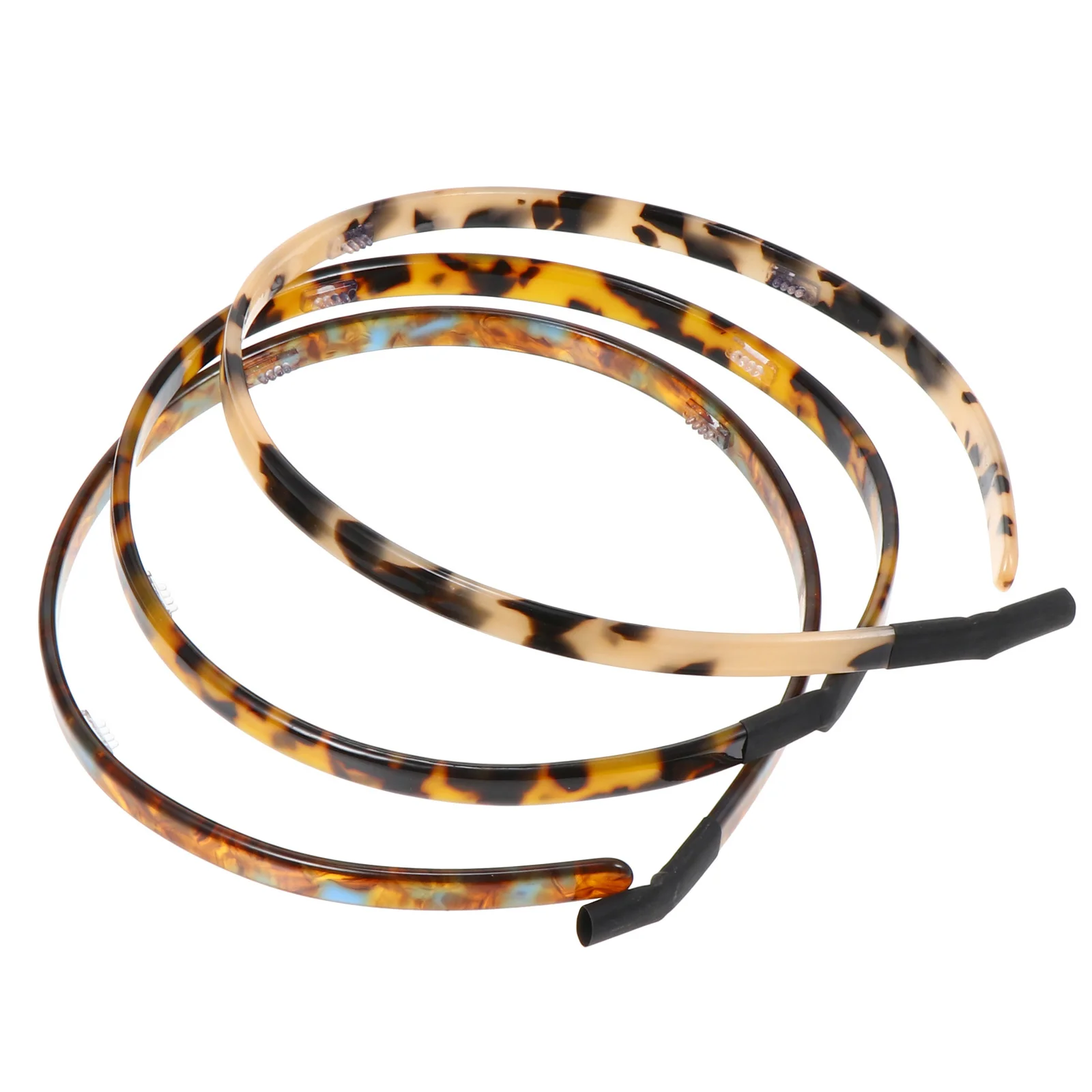 

3Pcs Acetate Tortoiseshell Headbands Thin Non-Slip Hairbands Compact Lightweight Hair Hoops Suitable for Hairstyles Shower Face