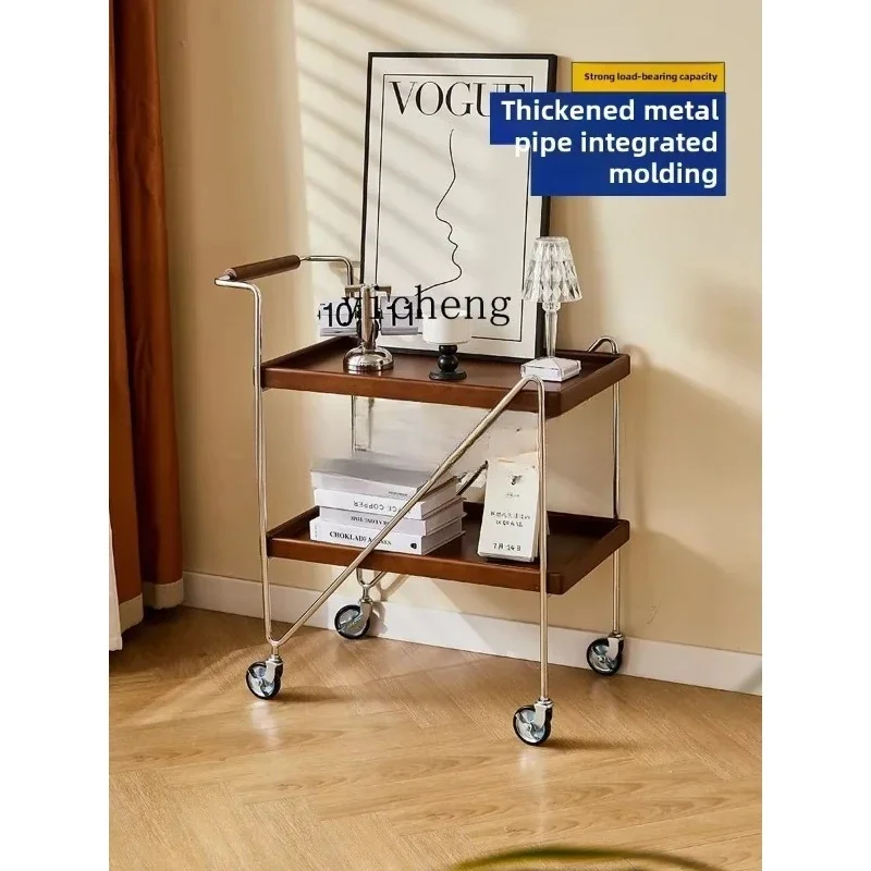 Cz-1 Removable Side Sofa Cart Retro Shelf Living Room Solid Wood Bedside Table Furniture
