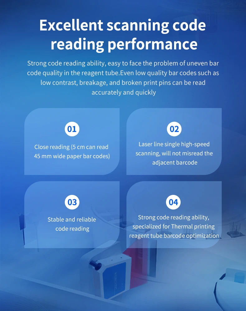 ماسح الباركود بالليزر EP2510L IVD لتشخيص الفيترو والمختبر والرعاية الصحية والتصنيع