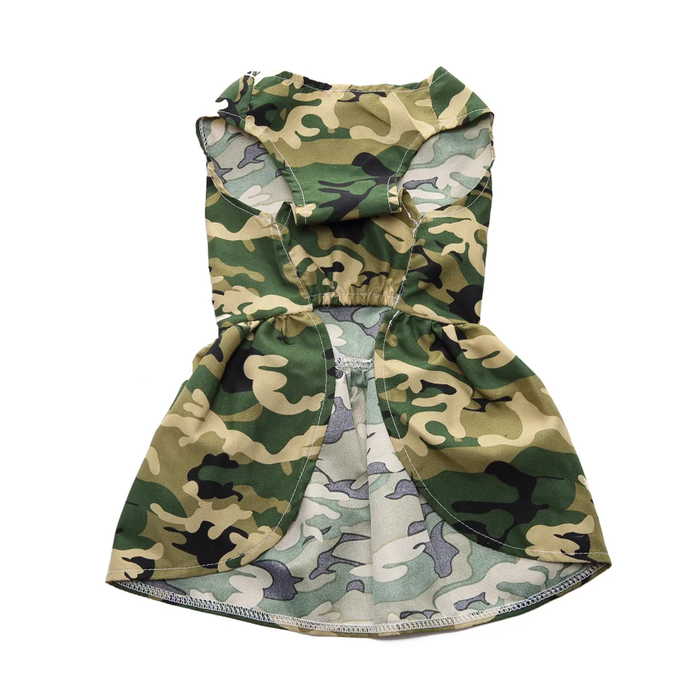 

Summer Pet Dog Dress Sleeveless Elegant Puppy Skirt Camouflage Lightweight Pet Clothes For Dogs Outdoor Wear Cooling Vest
