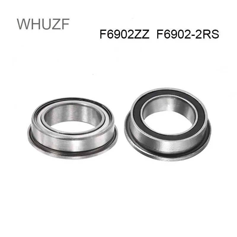 

F6902ZZ F6902-2RS Flange Bearing 10PCS 15x28x7mm ABEC-5 Double Shielded Deep Groove Flanged F6902ZZ Ball Bearings F6902-2RS